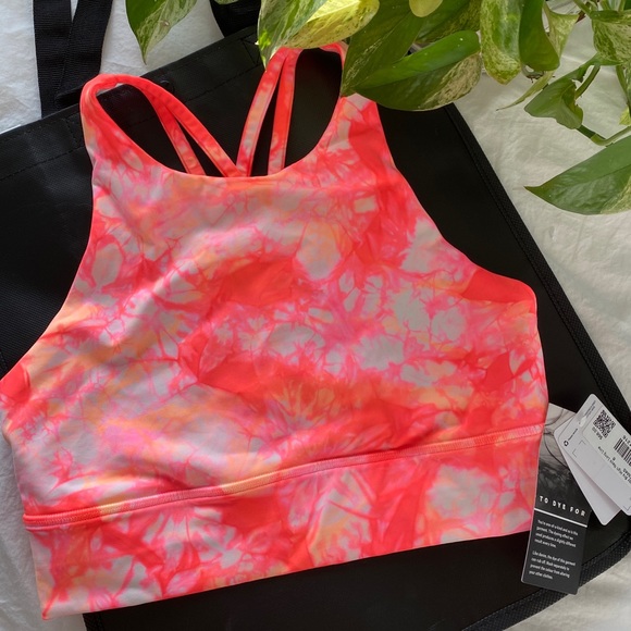 Lululemon Energy Bra High Neck Longline Shibori - Picture 1 of 7